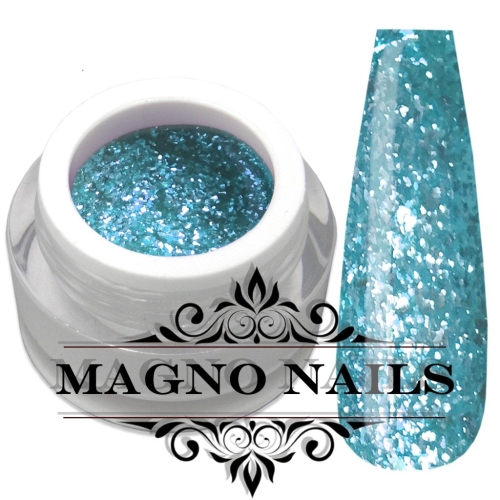 UV Gel - Blau Mint Chrome Glitter- Chrome Shine Gel - Tropical Beach